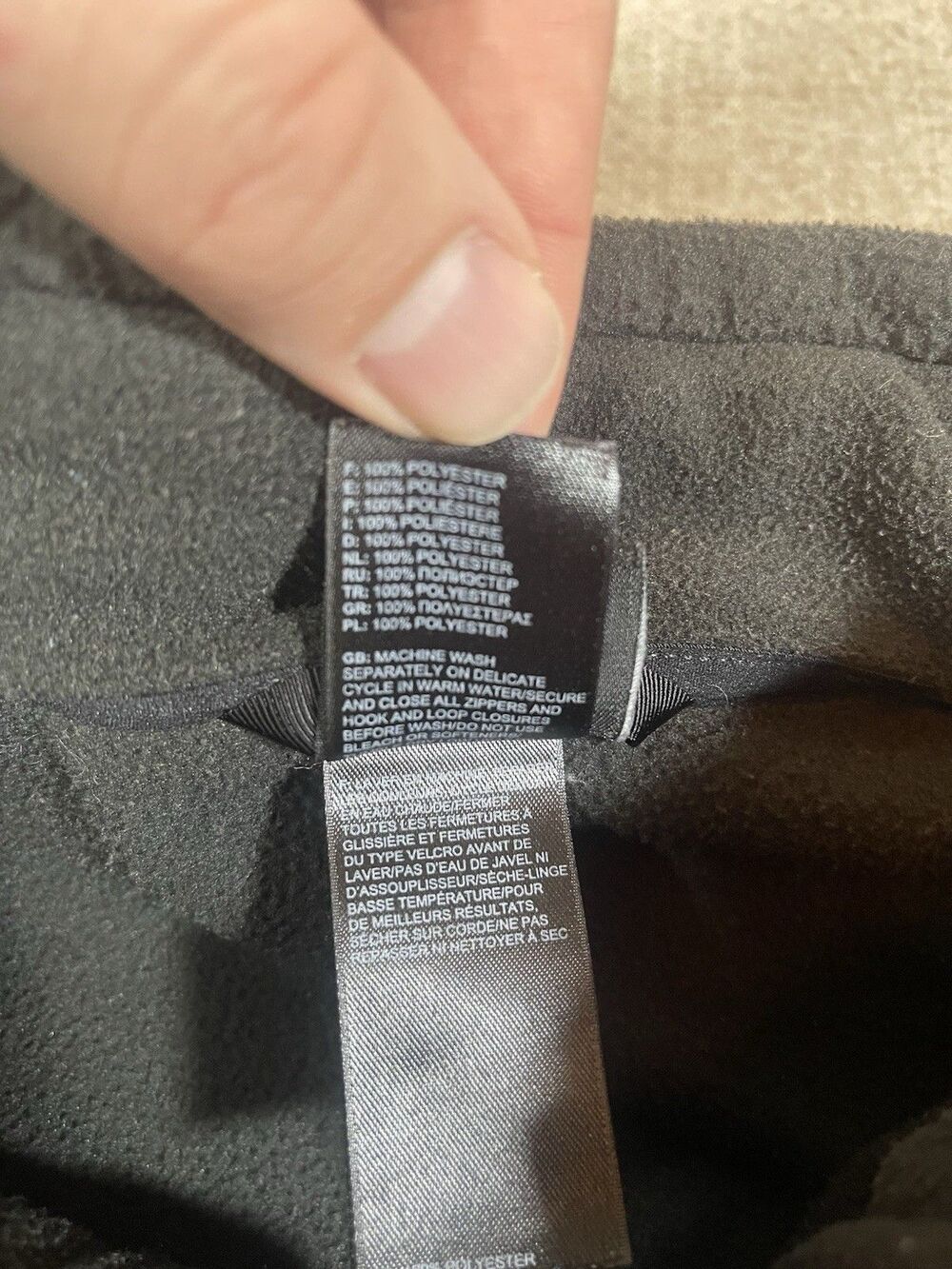 The North Face Fleece Jacket Black T201 Size Youth M Medium (10-12) Casual Warm - Picture 4 of 9